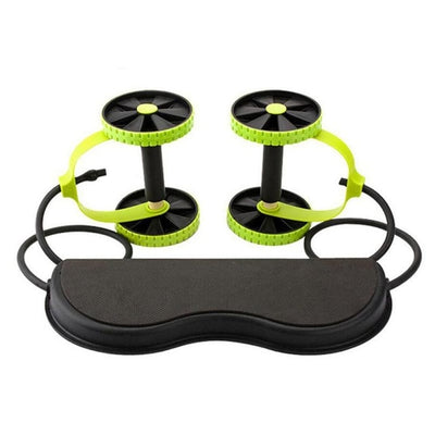 Muscle trainer exerciseAB Wheels Roller Stretch Elastic Abdominal Resistance Pull Rope Tool AB roller for Abdominal